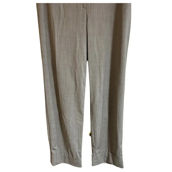 St. John Taupe Wool Blend Wide Leg Pants Size 10 - Picture 3 of 8